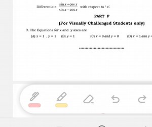 Differentiate sinx−cosxsinx cosx​ with respect to ' x '.PART F... | Filo