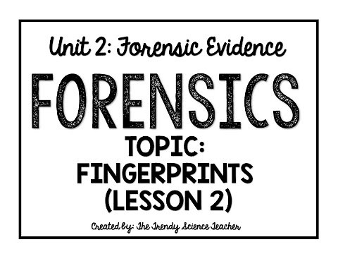 Fingerprints- Lesson 2 (Forensics)