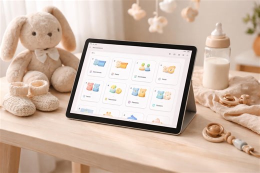 Liste de naissance de votre bébé : organisation sur tablette tactile Microsoft Surface