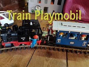 Train Playmobil - gare et voyage