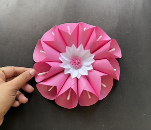 7.6K views · 52 reactions | Colourful wall decor idea - DIY paper flower wall hanging Crafts #crafts #HomeDecor #walldecor #best #diy #creative #Amazing | Ayesha's Creation | Facebook