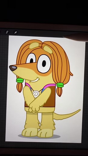 Adorable Human Indy Sleepily Exploring the Bluey Universe