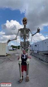 92K views · 215 reactions | What would you do if you saw this giant skeleton "walking" around? | The National Desk - TND | Facebook