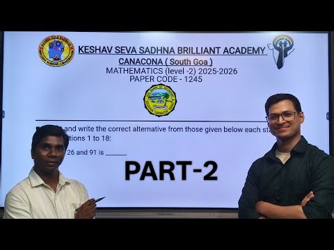 Part 2 Mathematics Level 2 Goa board examination.