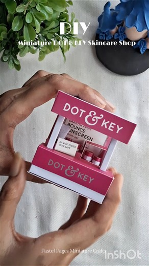 DIY 🎀Miniature Dot & Key Shop Using a Real Sunscreen Box #viral #miniaturecraft #diy #shorts #craft