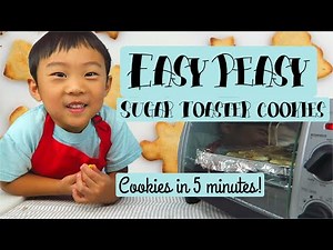 5 minute Sugar COOKIES you can make in the TOASTER oven!!