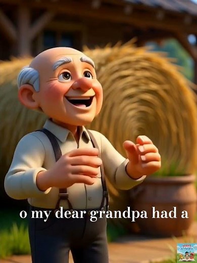 "My dear grandpa had a farm, E-I-E-I-O!" #rhymesong #kidssong #kidsshorts