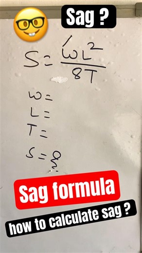 How to calculate sag #electrical #education #science #study #mystery #short #facts