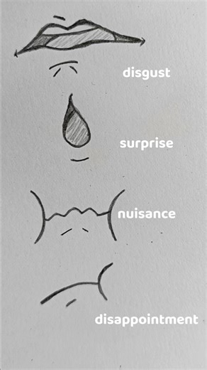 Drawing Different types of anime Mouths #shorts #drawing #art #artist #tutorial #anime