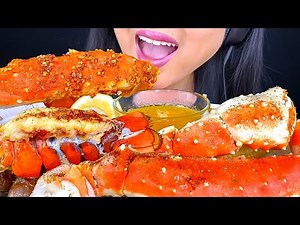 ASMR GIANT KING CRAB SEAFOOD BOIL COMPILATION 1 HOUR EATING SOUNDS | ASMR Phan