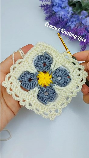 431K views · 6.3K reactions | Lovley!... Granny Square crocheted crochet stitch with a floral center. Knit combine sell #crochet #fblifestyle | Crochet Knitting Love | Facebook