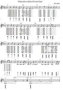 Where have all the flowers gone Lyrics Chords & Sheet Music