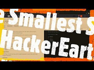 The Smallest String || HackerEarth || February Circuit '21 || Solution In C++