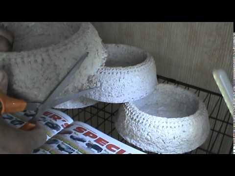 Pigeon Nest Bowls Paper Pulp Part 3. How To Make WWW.DonsPigeons.Com