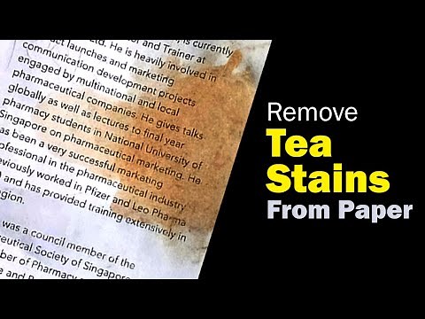 How to remove tea stains from paper