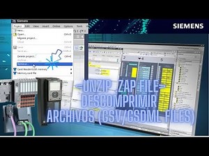 #siemens #tiaportal [Unzip Special Files ---- .ZAP --] Using RETRIEVE. Descomprimiendo .ZAP Files