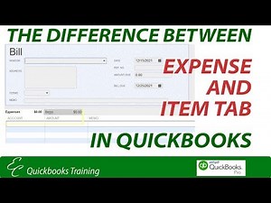 The difference between QuickBooks item and expense