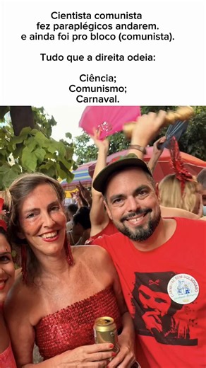 Tatiana Sampaio está do lado correto da força, nesse final de semana saiu para o carnaval no bloco “comuna que pariu”, de a ordem camarada Tatiana! 🚩 #comunismo #politica #carnaval #direitaconservadora