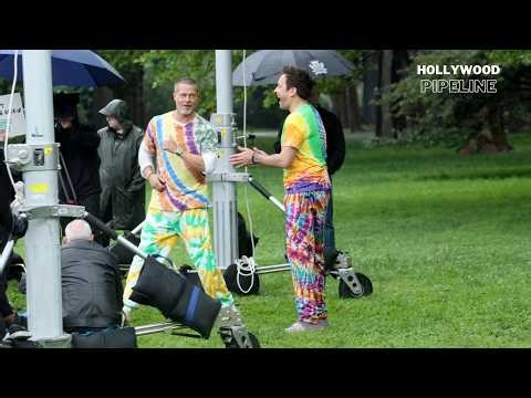Brad Pitt & Jimmy Fallon Film Hilarious Skit for The Tonight Show