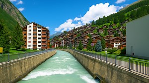 Zermatt Switzerland: Iconic Matterhorn Panorama (4K)