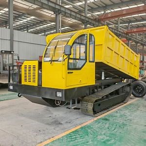 [Hot Item] Heavy-Duty Steel-Tracked Transport Vehicle with Self-Dumping Cargo Box