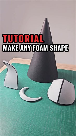 CaptainGhostly aka Matt on Instagram: "A quick tip to craft any EVA foam shape for your next project, prop or cosplay! Works with any type of foam. And it's also easy and fast, everyone can do it! #cosplay #cosplayprop #cosplaytutorial #cosplaywip #howto #evafoam #cosplaytips #crafts #propmaking #diy #cosplayhelp #diycrafts #reels #tutorial #foamsmith"