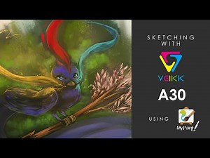 DIGITAL PAINTING WITH VEIKK A30 USING MYPAINT