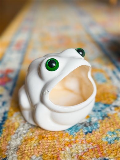 Vintage Ceramic Frog Holder Planter Frog Trinket Dish Frog Sponge Holder Whimsical Cottage Decor Frog Figurine - Etsy