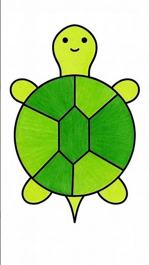 🐢 Easy Turtle Drawing with One Simple Circle | Pencil Art ✏️