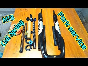 Mtb Coil spring fork service bicycle suspension repair #mtb #mtbfork #suspension