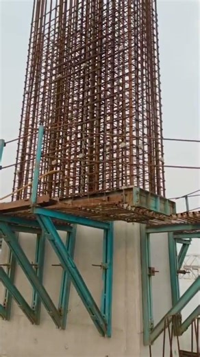 Steel work for upper pylon ,#bridge #pylon #construction #highway #structure #superstructure #road