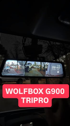 Tyler on Instagram: "@wolfbox_official G900 TriPro is installed in the van! Super pleased with how this came together. Super wash plug and play install the only tricky part is finding your way through the firewall for the wiring to the front camera! If you’re looking for a couple extra camera views on your van or if you’re like me and didn’t have a rear view mirror at all this is perfect. #wolfboxdashcam #wolfbox #rearviewmirror"