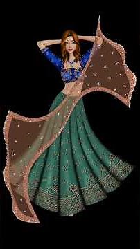 Digital Fashion Illustration Process | Virtual Rampwalk | Fashion Show | Fashion Art Timelapse