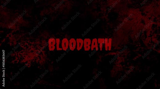 Bloodbath Red Alert Typography with Bloody Grunge Texture for Horror Intro