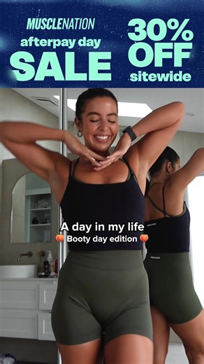 1.9K views | New season, new gear! Take 30% OFF our entire women's range this Afterpay Day. Afterpay not required! Sale is LIVE but popular styles are selling fast. | Muscle Nation | Facebook