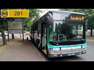 Bus 281 - en 4K 50 FPS - de Créteil Europarc à Joinville-le-Pont RER