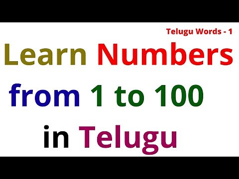 Learn Numbers from 1 to 100 in Telugu || Learn Telugu || Spoken Telugu || Vara Academy