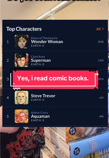 Nah dudebro they are just for aura farming. OF COURSE I READ COMIC BOOKS I’VE READ EVERY WONDER WOMAN COMIC. ANR MY LOGC ISNT UPDATED LEAVE ME ALONE. #wonderwoman #dccomics #comicbooks #comiccollection #dianaofthemyscira