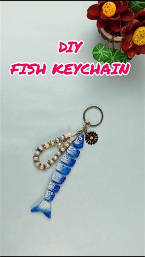 DIY Fish Keychain 🐟 | Easy Keychain Craft #diy #diykeychain #craft
