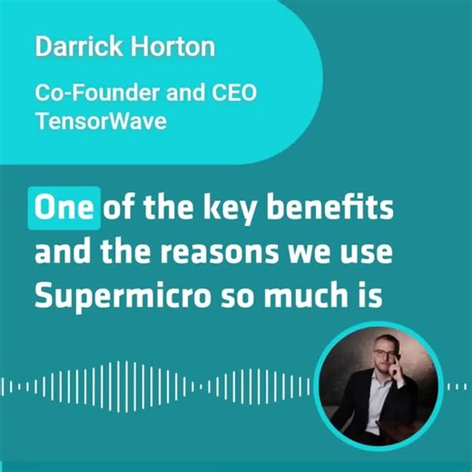 TensorWave CEO on NeoCloud, AMD Instinct GPUs, and agility in AI infrastructure | TensorWave posted on the topic | LinkedIn