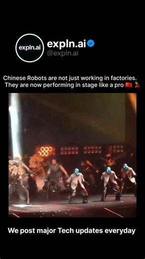 Explained. on Instagram: "Chinese Robots Have Moved Beyond Factories — Now They Own the Stage Chinese robots are no longer limited to factories and assembly lines. They’re now performing live on stage with human-level coordination, rhythm, and precision. This reel shows how advances in robotics, AI motion control, and real-time perception are pushing robots into entertainment, performance arts, and public showcases. A clear signal that robotics innovation in China is expanding far beyond industr