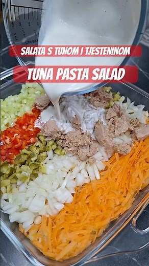 Pikantna salata s tunom i tjesteninom / Spicy tuna pasta salad