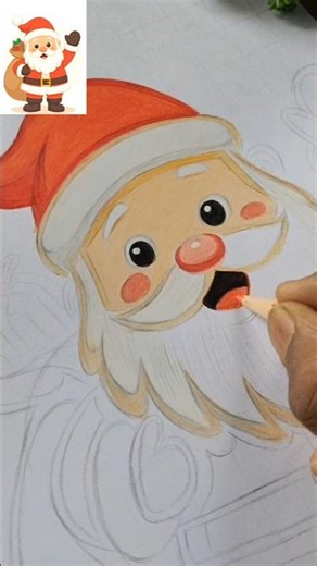 Santa Claus Drawing ✍️😍 Christmas special #christmas #shorts #youtubeshorts #santaclaus #drawing