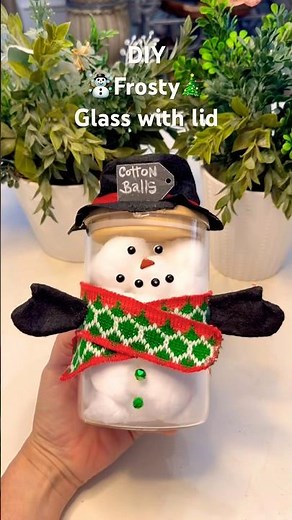 🎄Turn a plain jar into a snowman in seconds ☃️✨ Watch this! Part 3 https://amzn.to/4hLh2yg
