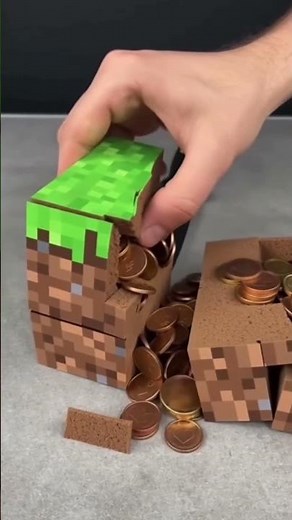 What’s inside of a Minecraft grass block? #asmr #ai #satisfying #viral