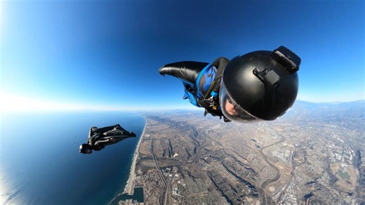 Wingsuit Skydive Above the Pacific Ocean | Immersive 360 VR