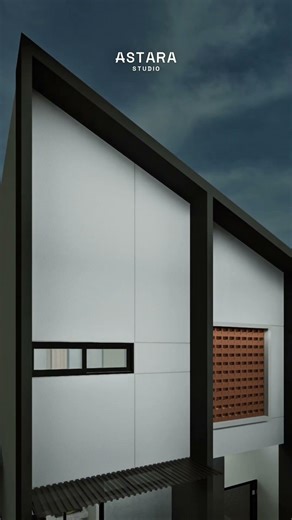 Design fasade rumah kost industrial modern