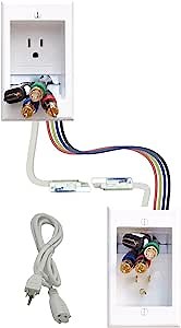 PowerBridge Solutions ONE-CK-16 in-Wall Cable Management for Wall-Mount TVs, 16' PowerConnect Cable, White