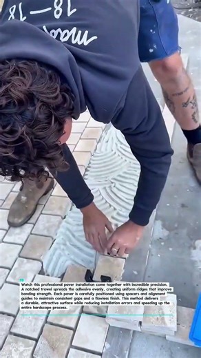Perfect Paver Installation Technique! #Pavers #Hardscape #Construction