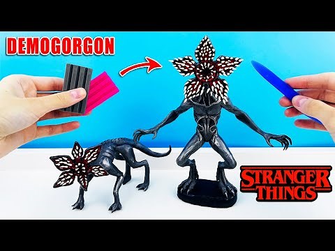 Making The Demogorgon, demodog 🌸 the Stranger Things - Horror Monster with Clay